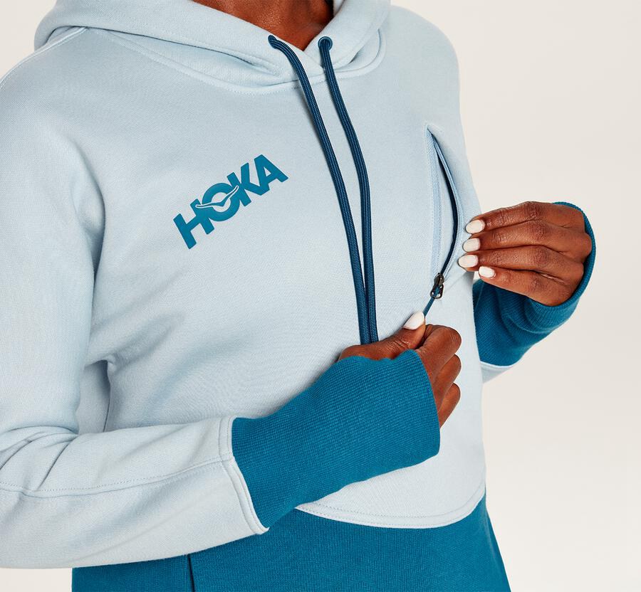 Hoka One One Hoodie Womens Blue - Performance - 21936WEPR